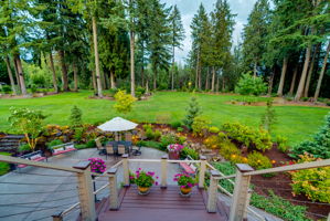Stairs to lower outdoor living