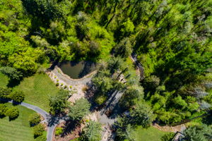 Drone overview of pond