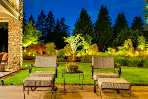 Twilight lower outdoor living
