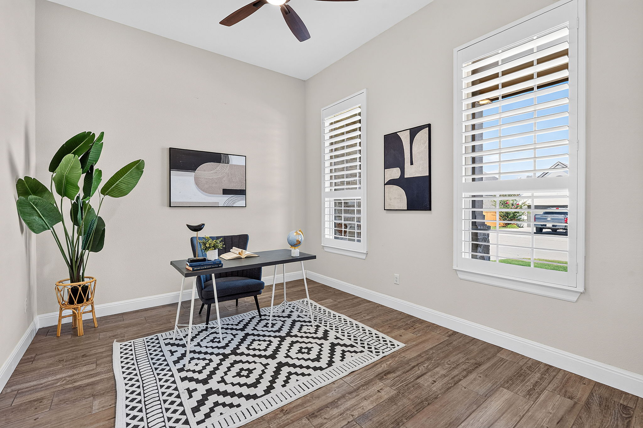 Dedicated Office with French Doors