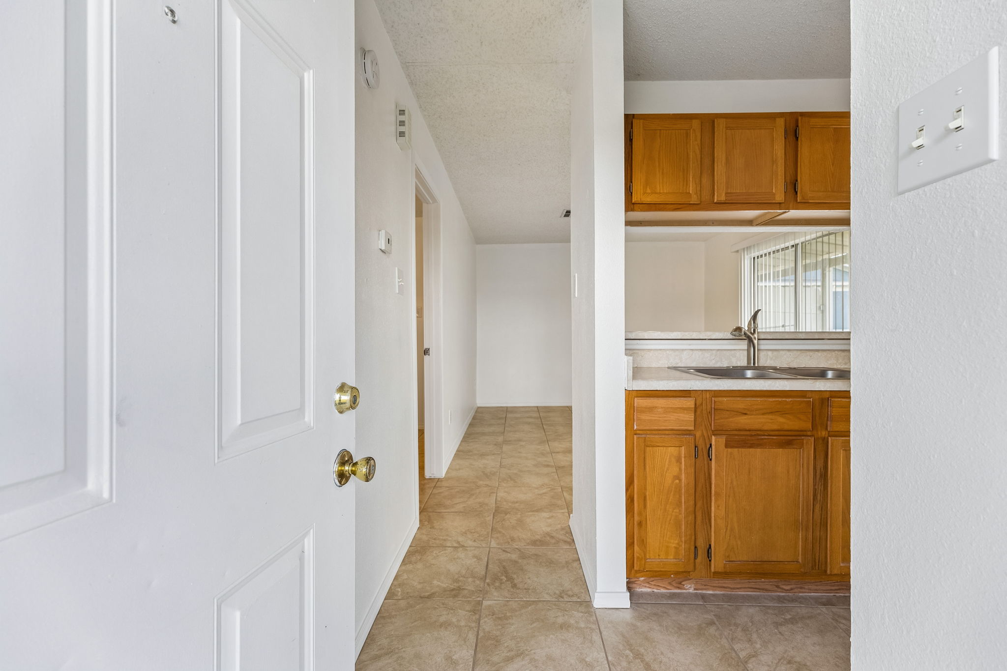 Interior of one of the residential duplexes