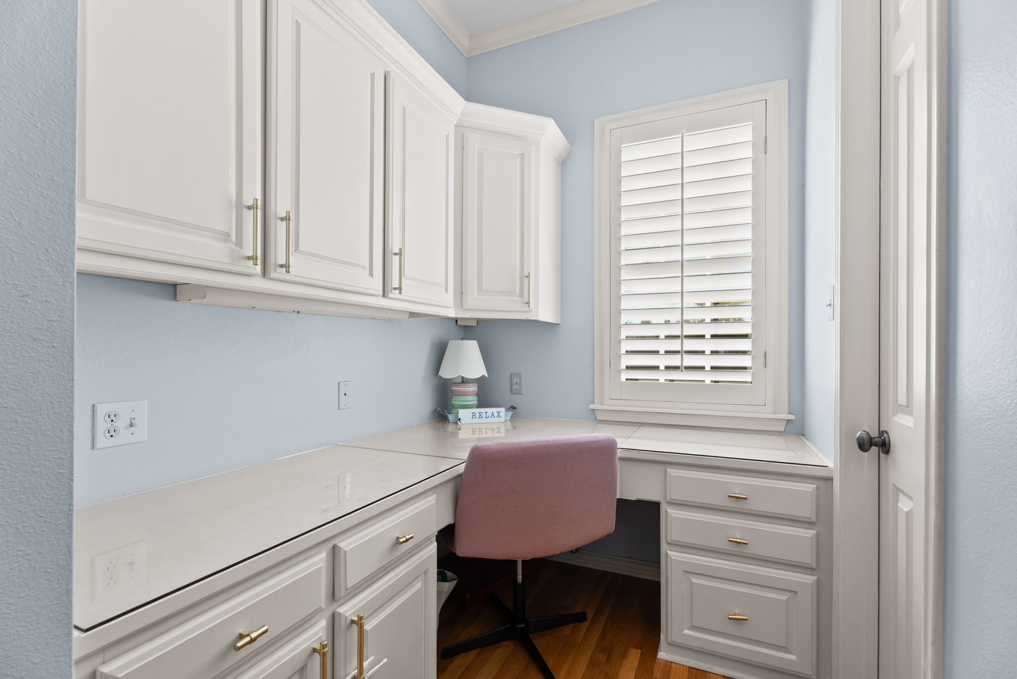 office with built in desk