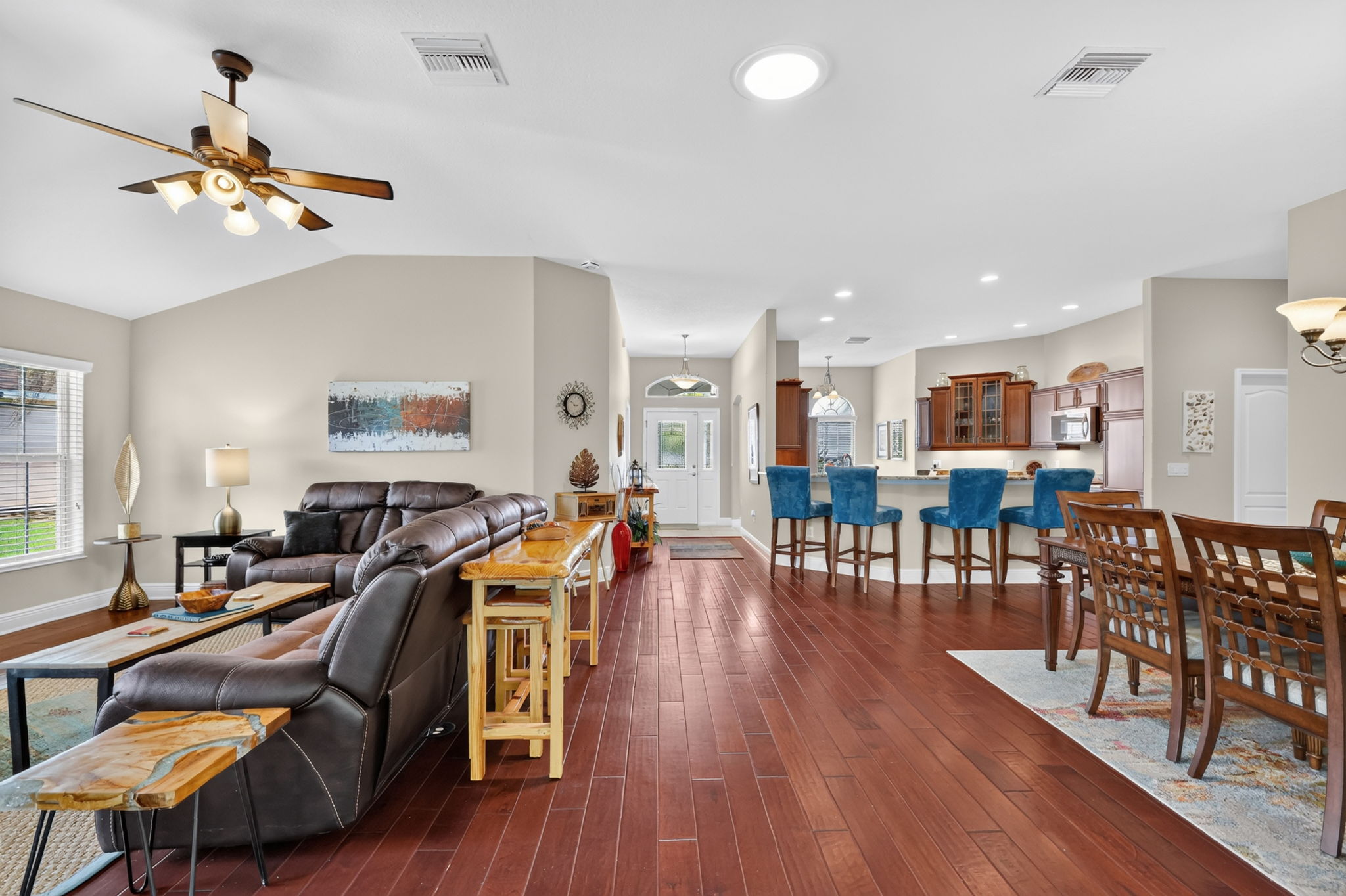 Living, Dining, and Kitchen