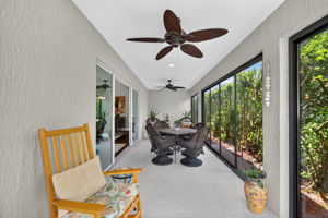 Glass-Enclosed Lanai with PRIVACY Landscaping