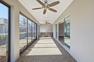 Enclosed Lanai with Outdoor Kitchen