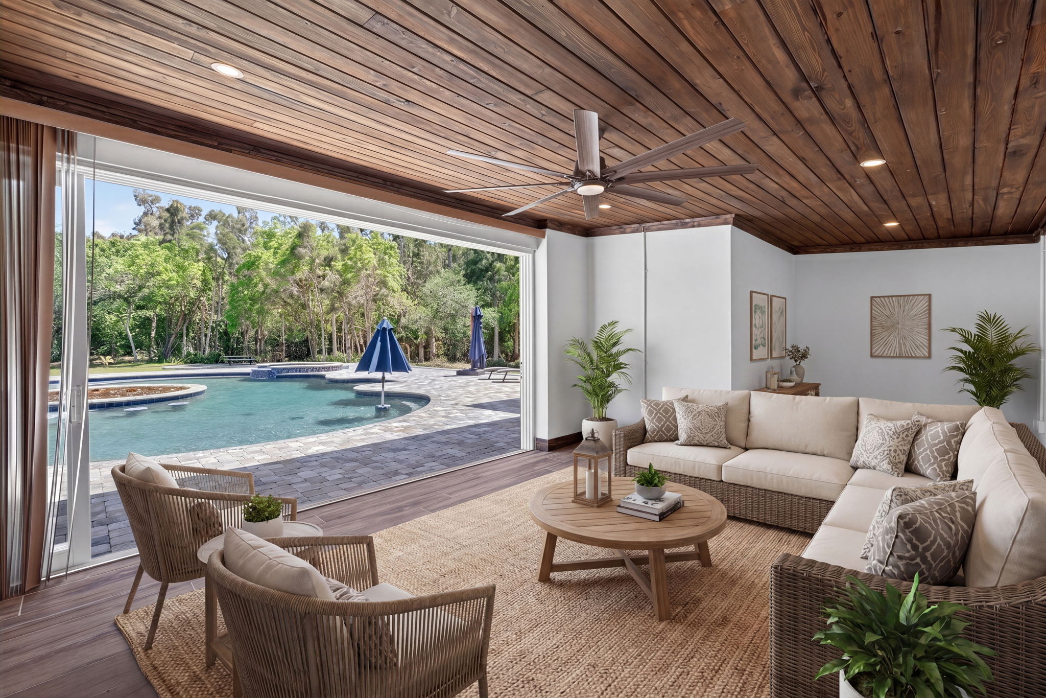 Cabana with Virtual Staging