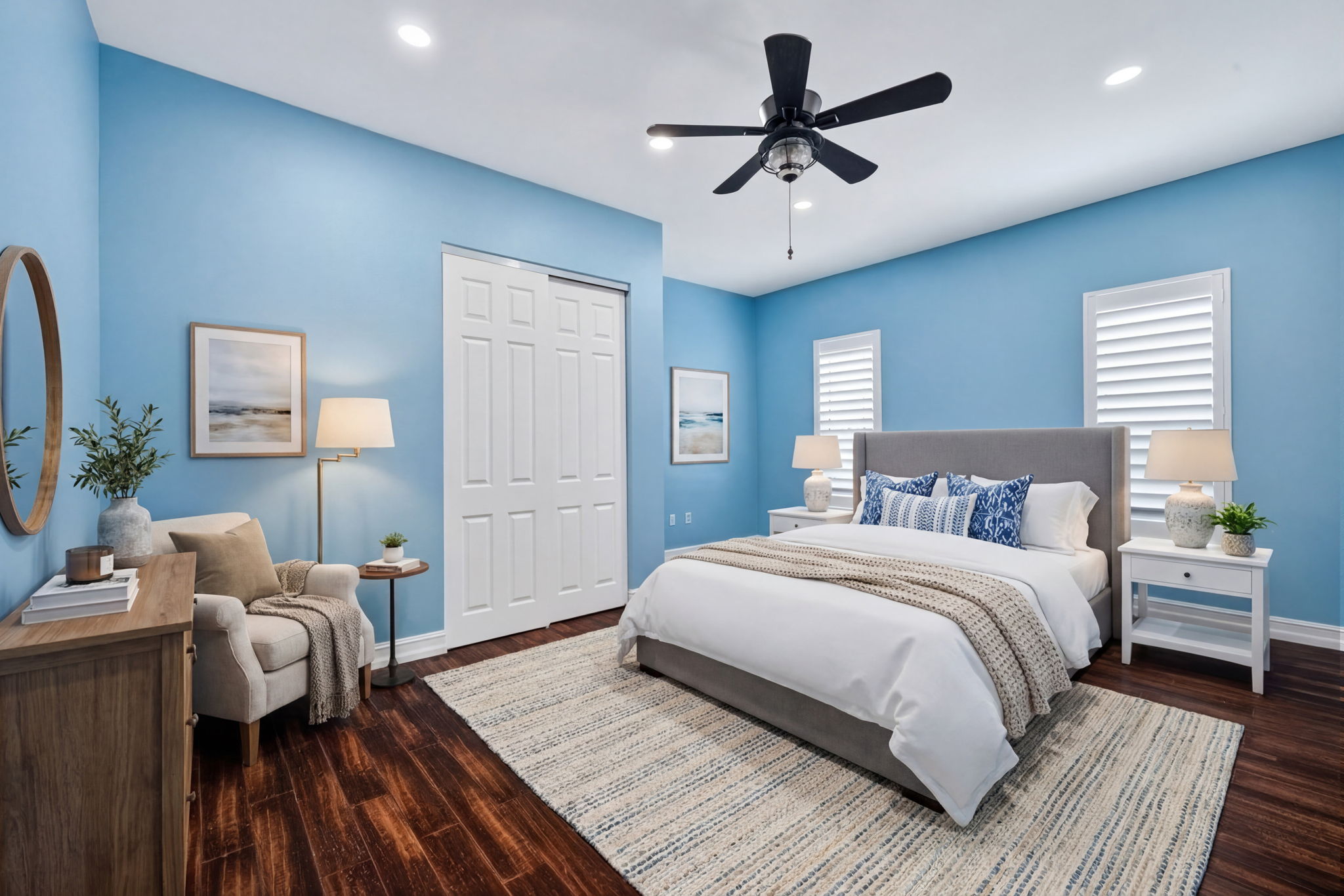 Guest Bedroom with Virtual Staging