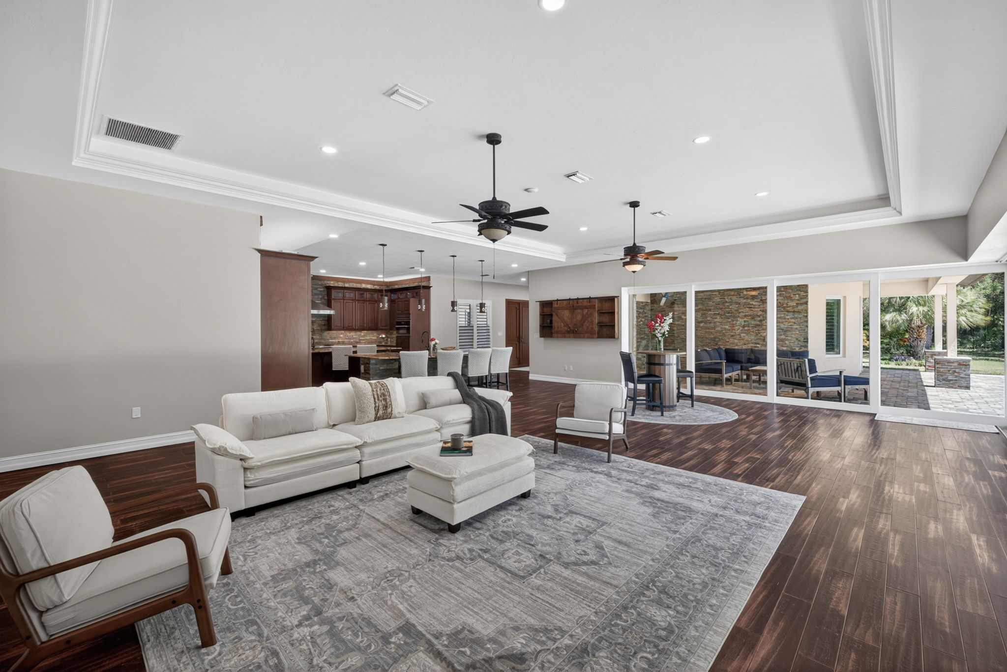 Expansive living area.