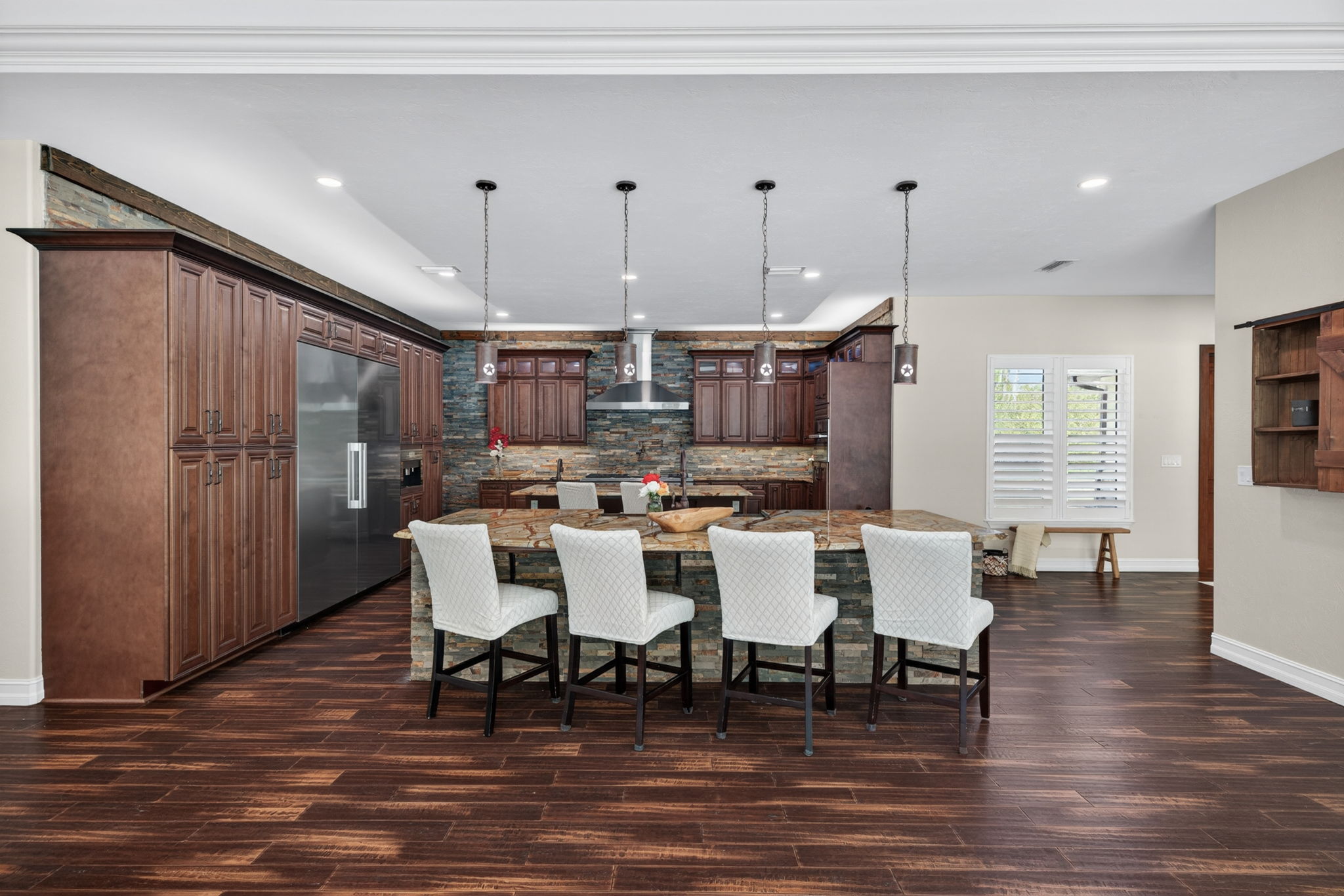 Custom Chef's Kitchen with Two Islands