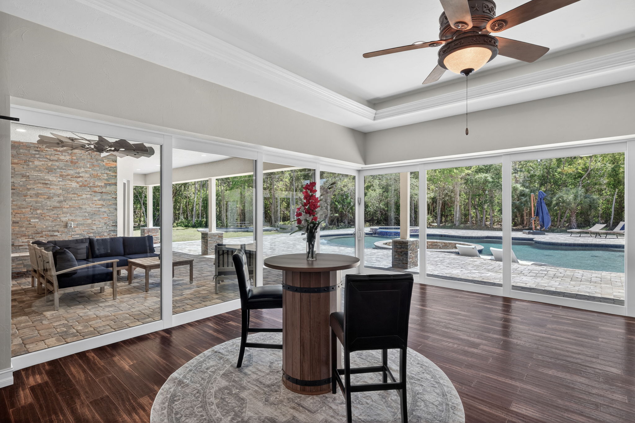 Living room opens to the outside for ultimate entertaining area.