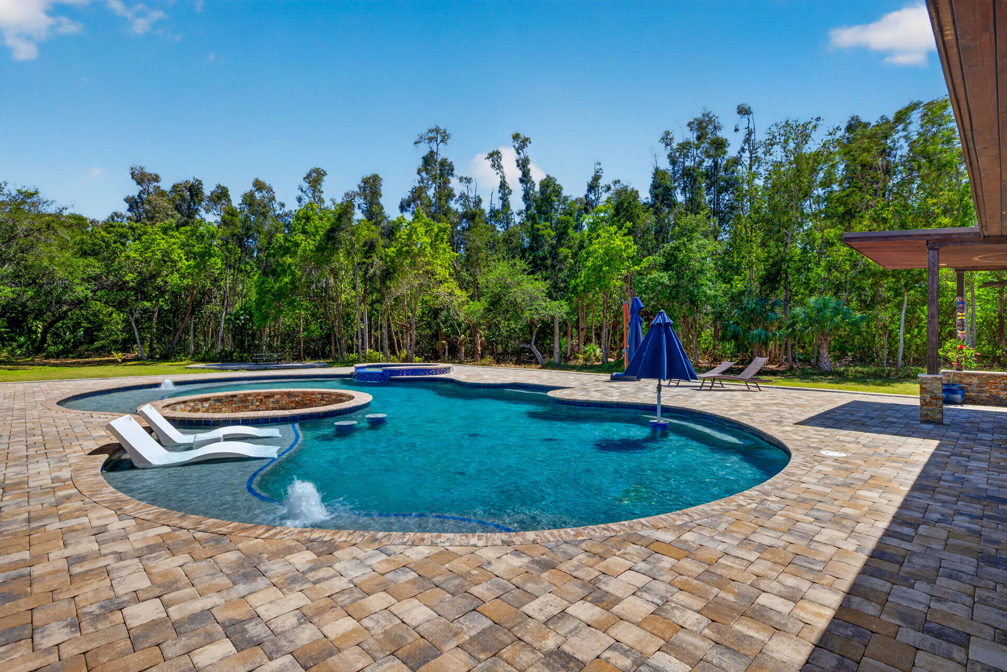 Resort Style Pool/ Spa/ Fire Pit/ Sun Shelf