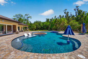 Custom Resort Style Pool with Spa and Fire Pit