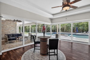 Living room opens to the outside for ultimate entertaining area.