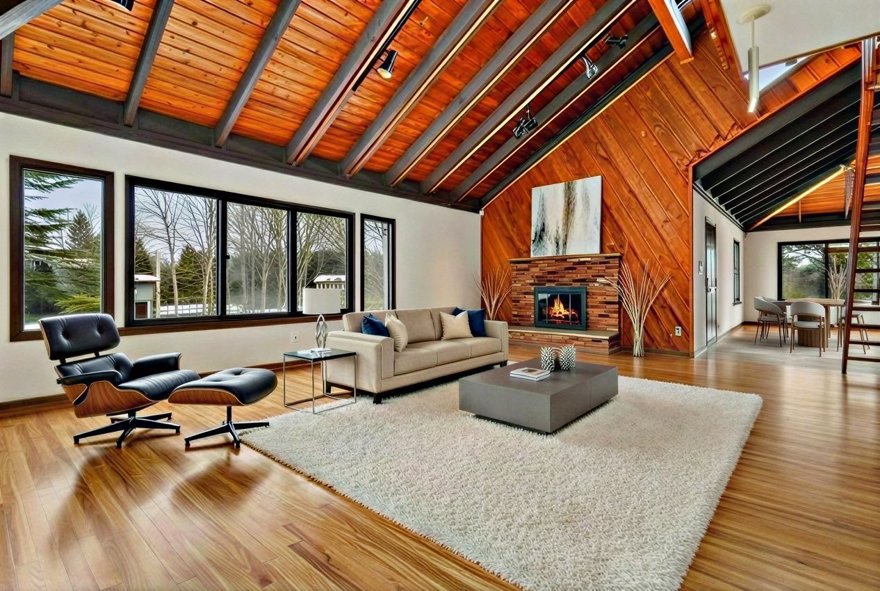 Cathedral Ceililngs & Fireplace (VS)