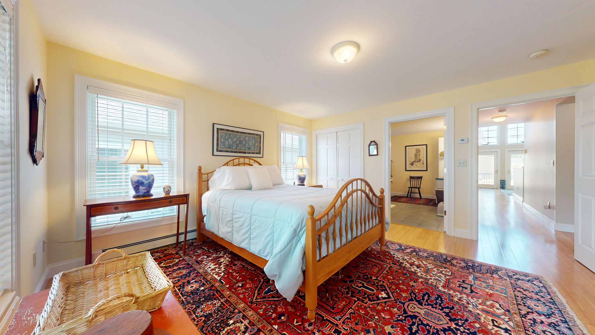 Two double-door closets