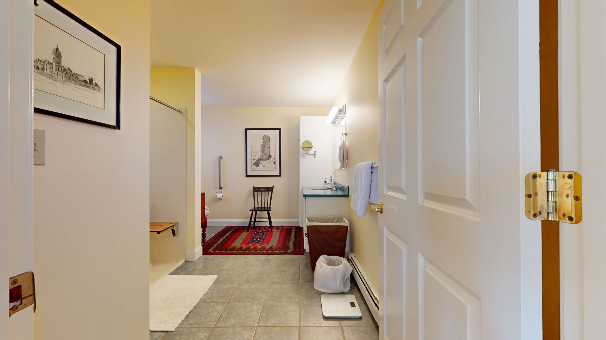 Generous-sized primary bathroom