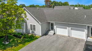 Front view with garage
