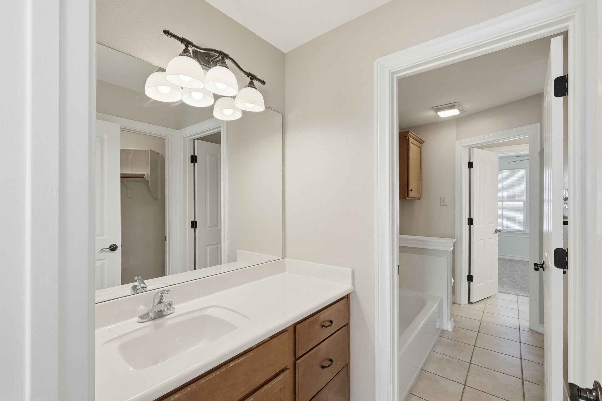 Pass Through Bathroom