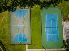 7-Basketball and Tennis Court