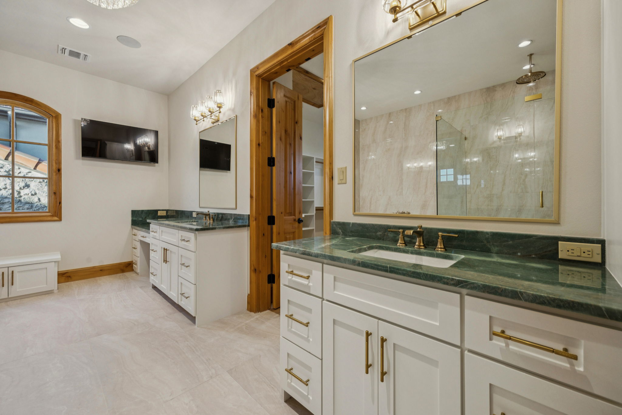 Master  Bath With TV