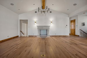 Family Room Cast stone Fireplace