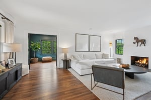 Living room to your office/den.