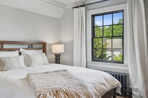 Love the new black-framed Pella windows—top-of-the-line and total showstoppers throughout the house!!