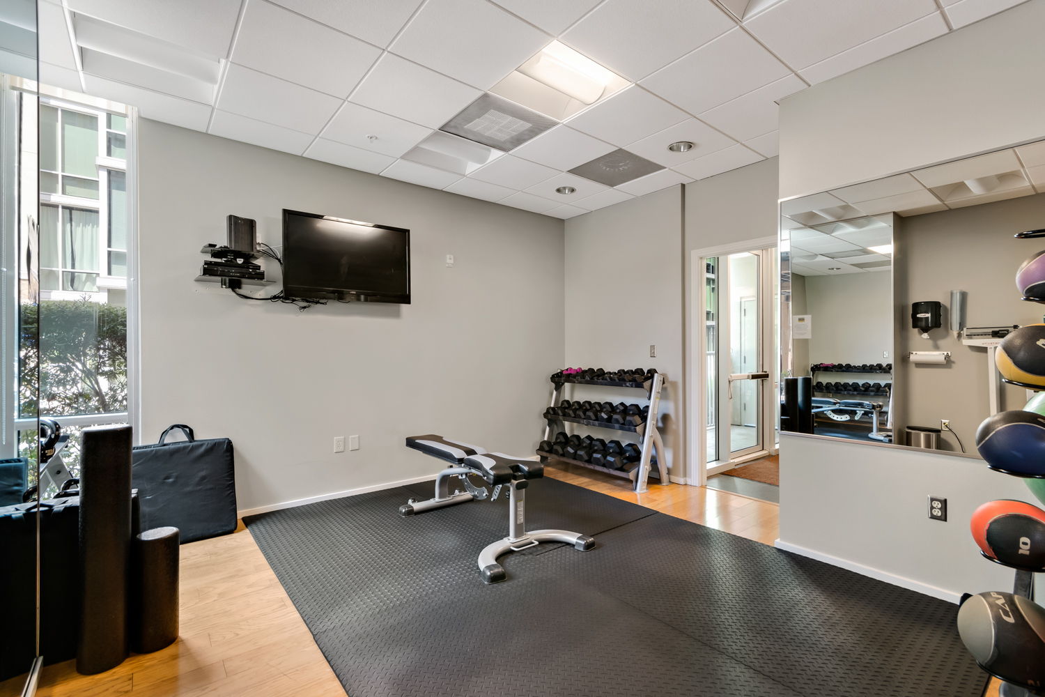 Fitness center.