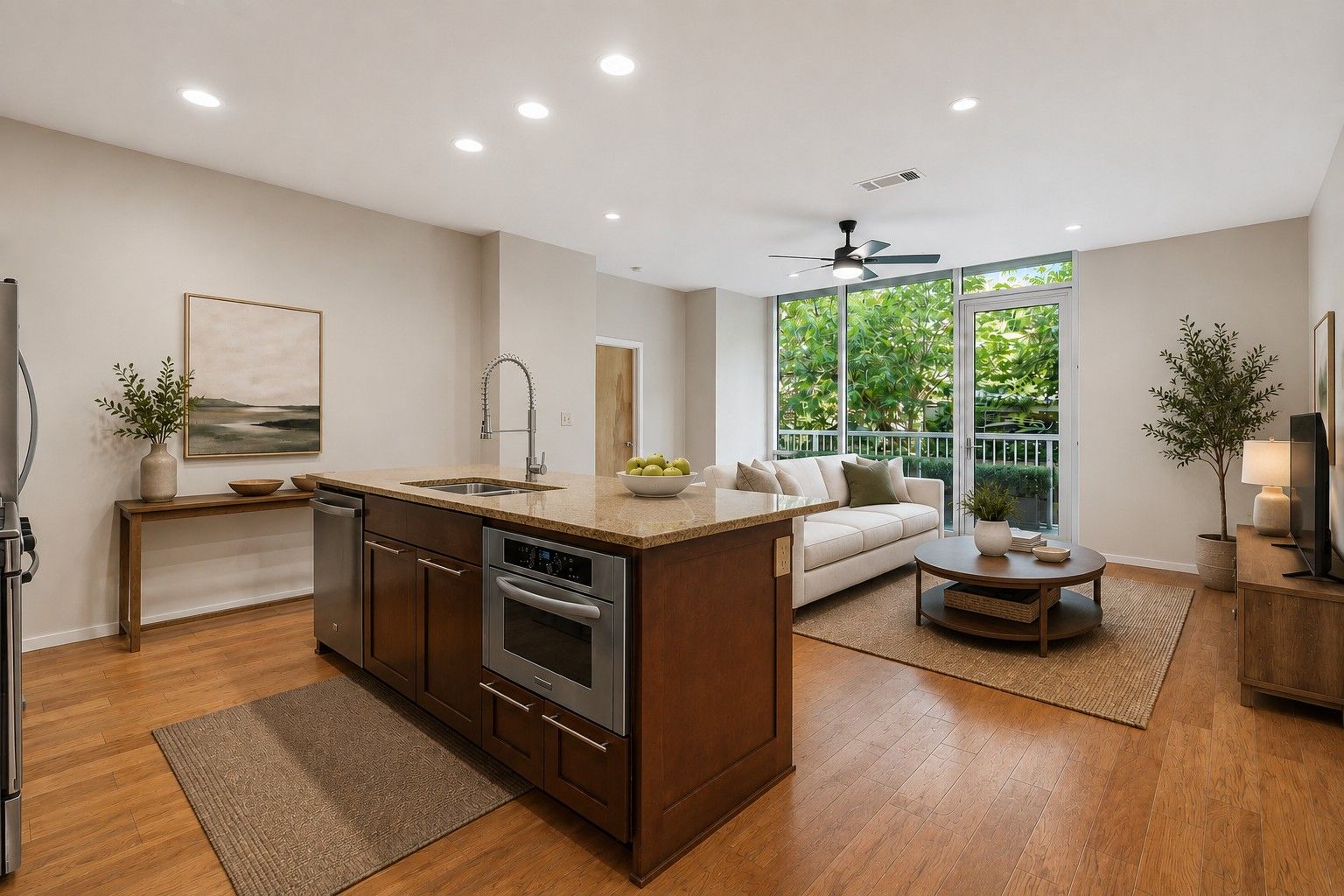 Open-concept floor plan with great natural light.