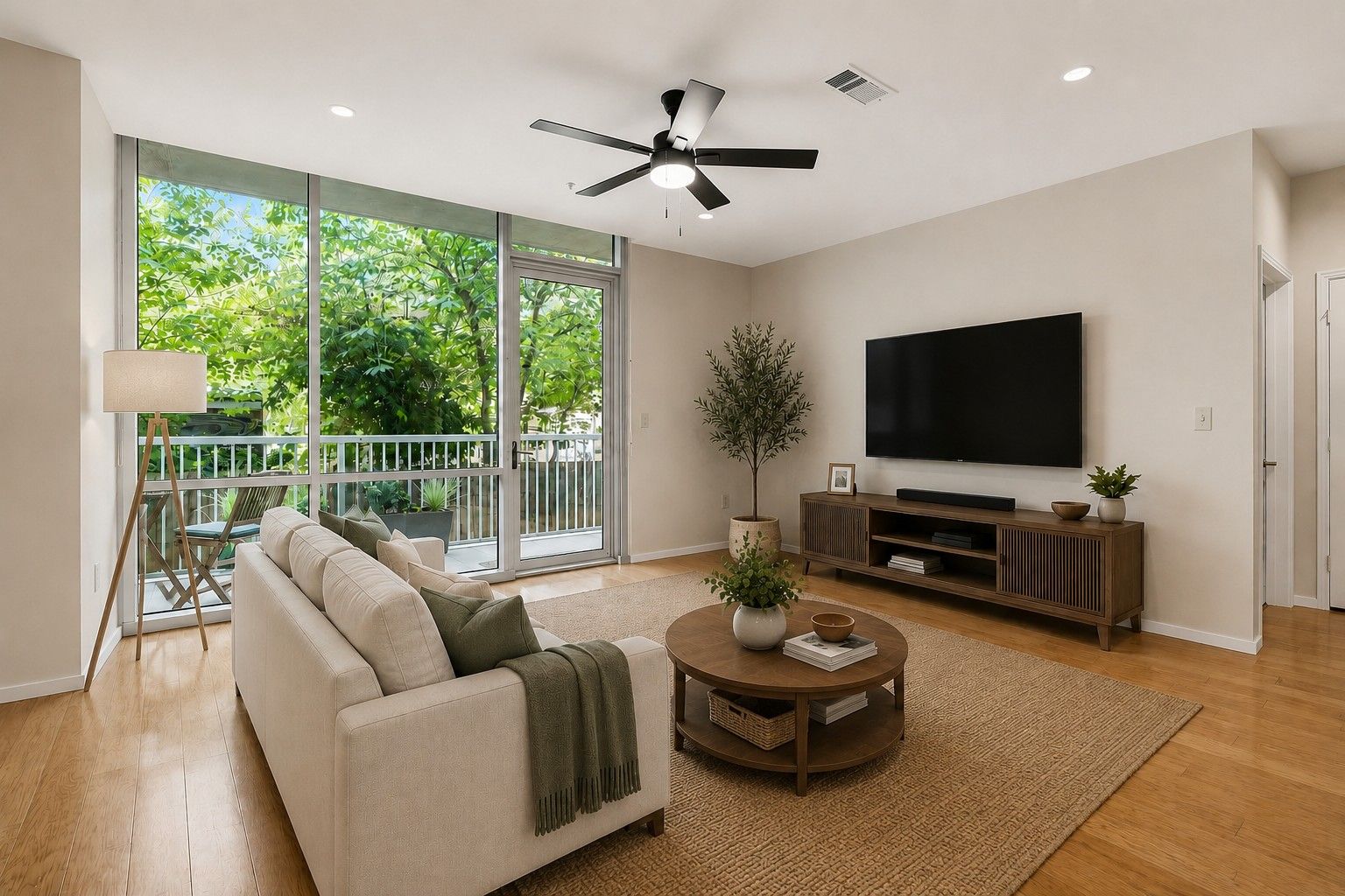 Spacious living area.