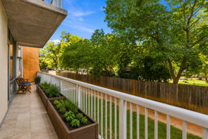 Private Terrace - showing possibility of raised garden beds (AI)