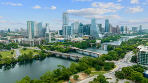 Downtown just across the river!