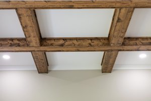 coffered ceilings throughout