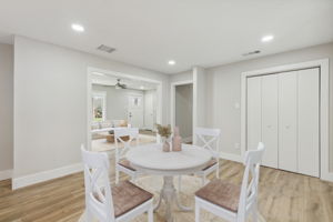 Dining area open to living and kitchen.