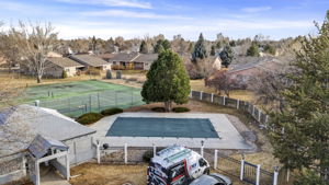 Community tennis courts and pool
