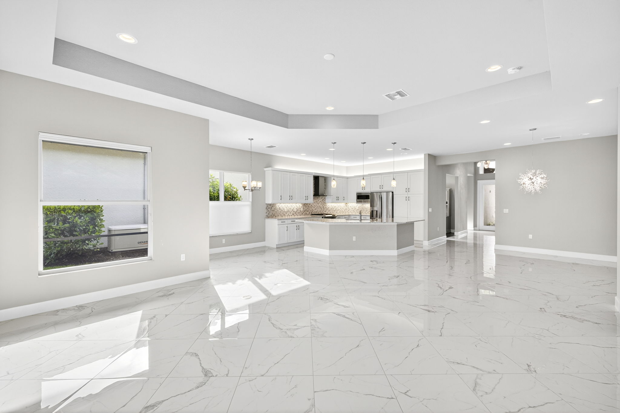 LOTS of natural light floods this space which makes for a cheerful home!