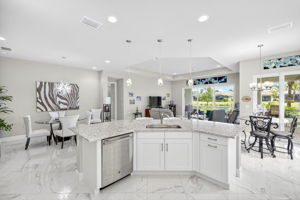 Open kitchen to dining areas and living room - perfect for entertaining!!