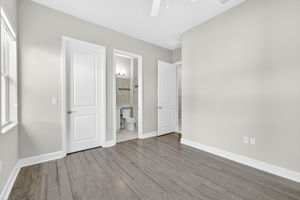 Second bedroom view with ensuite bath.