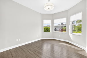 Custom blinds will convey! Engineered hardwood flooring present here, as is custom bed side pendant lighting, large enough for a king sized bed plus additional furniture.