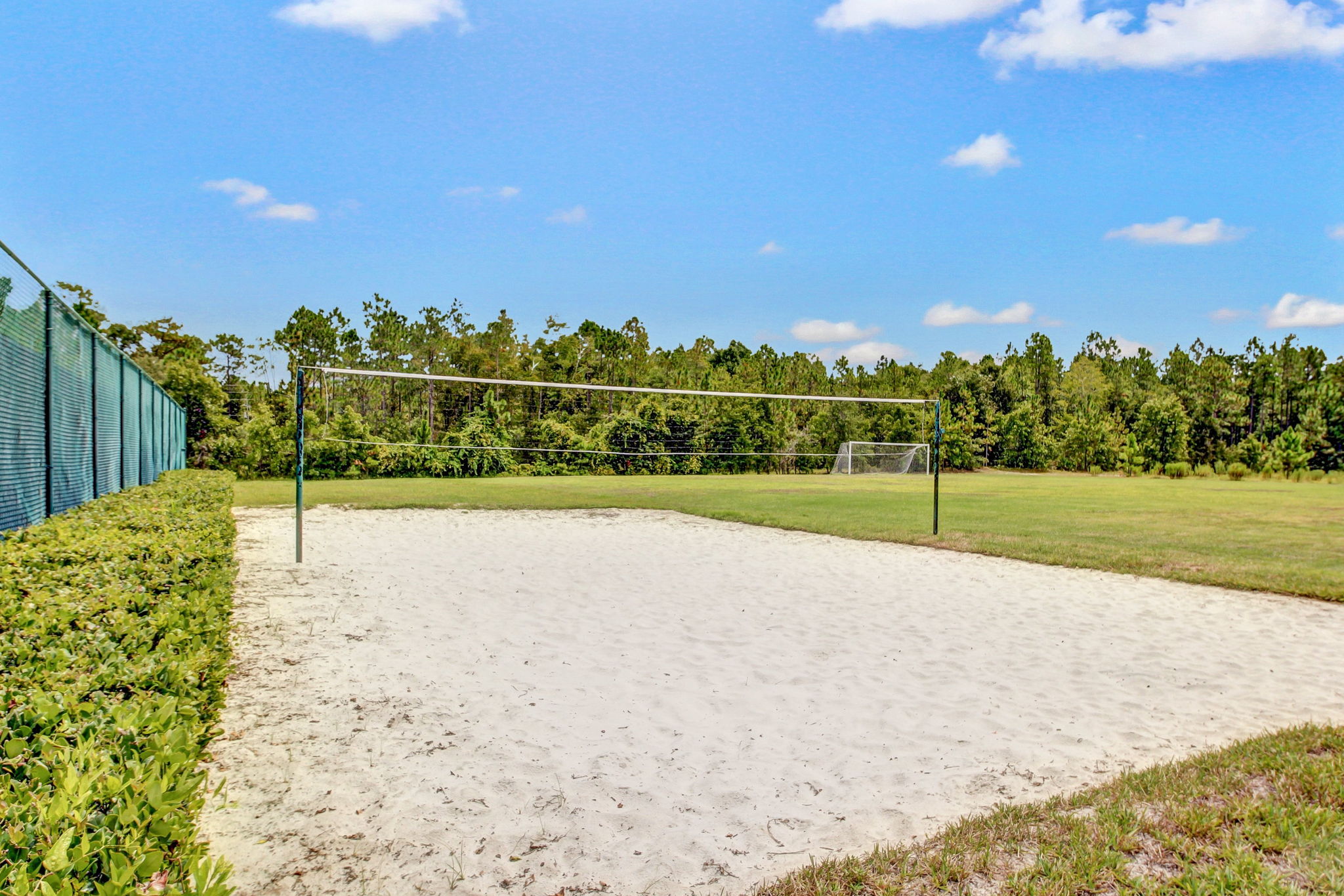 Volley ball courts, soccer and football fields...