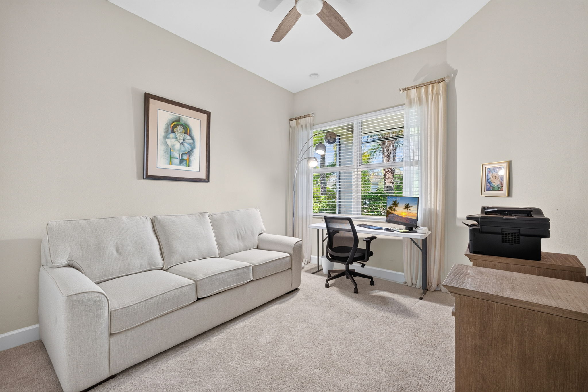 This front bedroom has a spacious closet and 2 windows to let lots of light in!