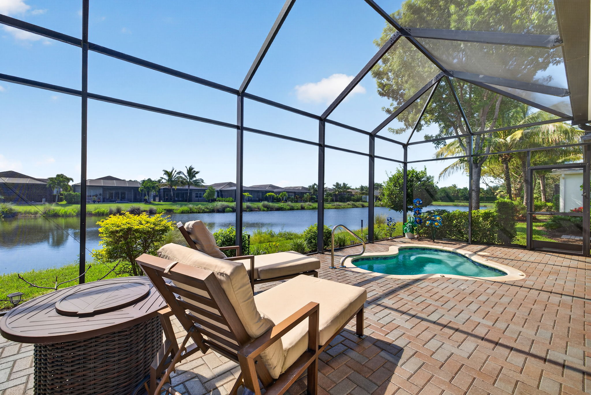 Wide lake view provides tranquil scenery!