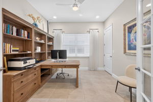 Currently set us a den but does have a closet! Tile flooring present.