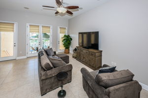 Living Room - leads to SPACIOUS balcony. Your boat slip is right out back!