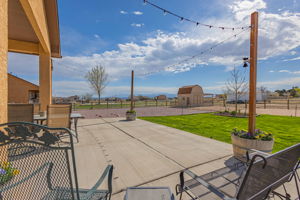 Extended Patio with views of the Sangre de Cristo mountain range.