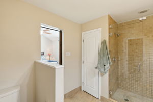 The Master Bath also has a spacious linen closet, too!