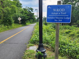 1 mile walk to access the W&OD Trail