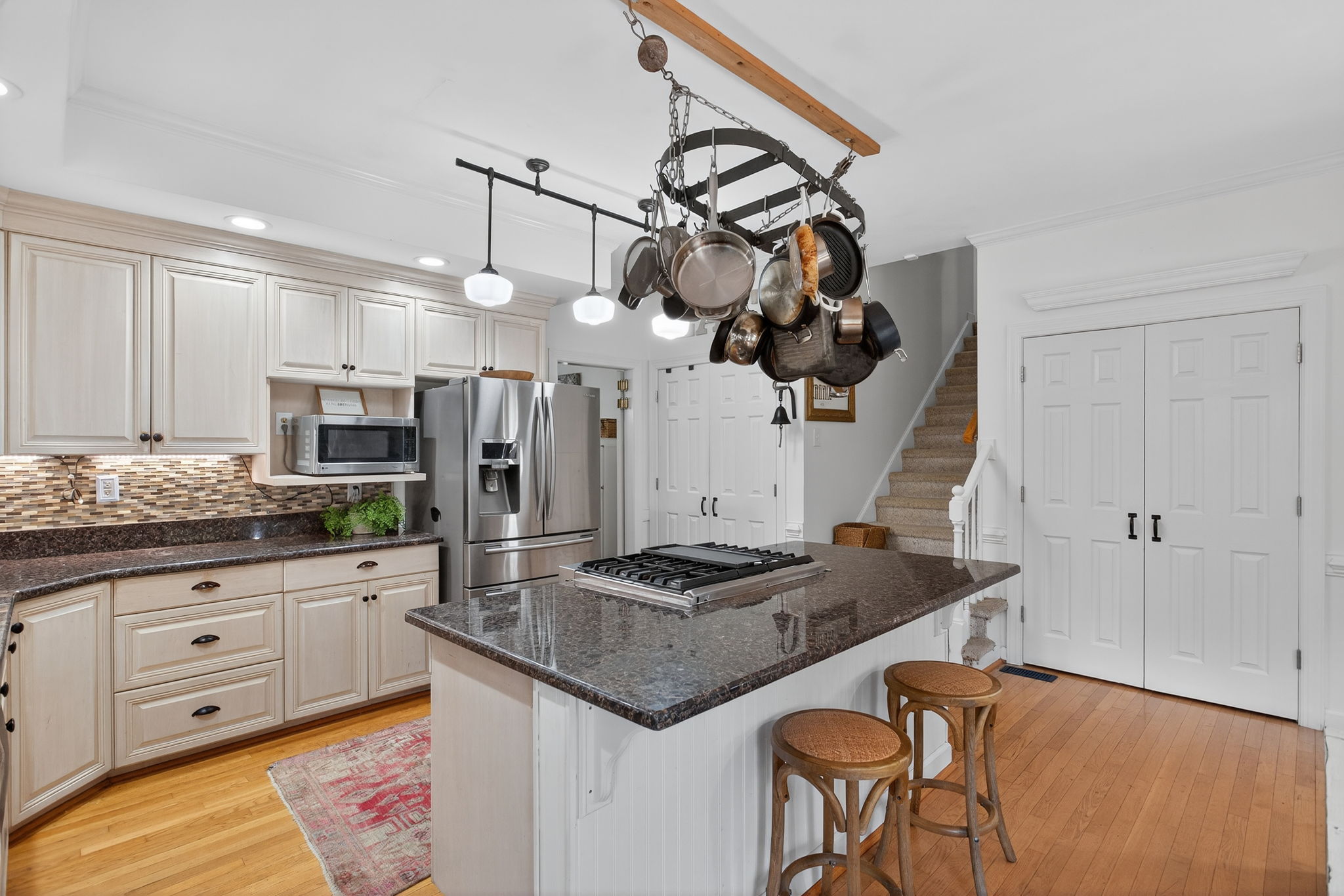Open-concept kitchen with generous space.