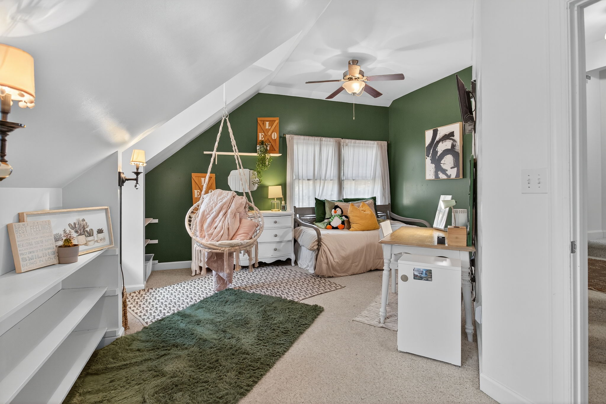 Filled with natural light, this bedroom (3 of 6) is perfect for anyone.