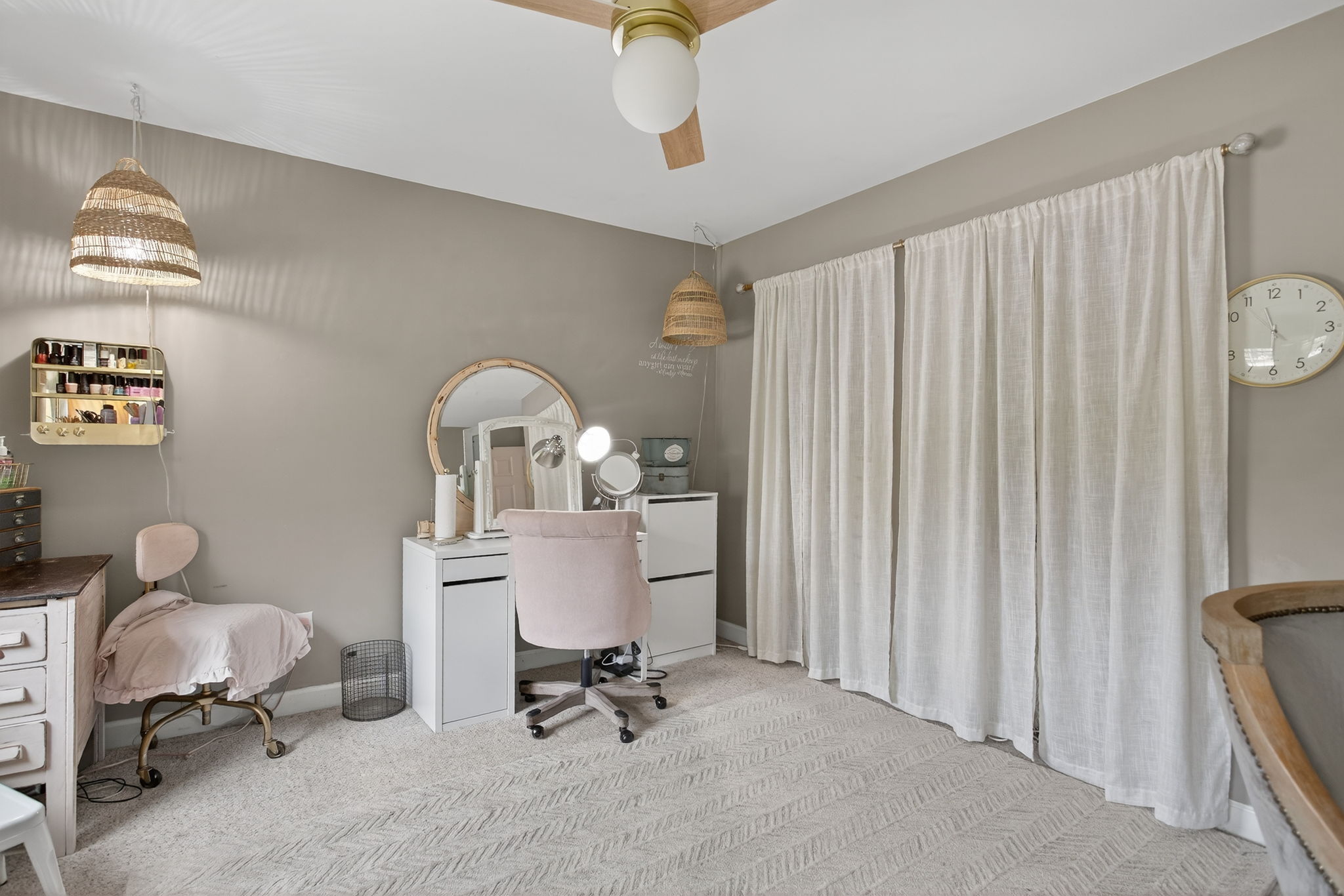 Simple layout bedroom (5 of 6) with roomy closet.